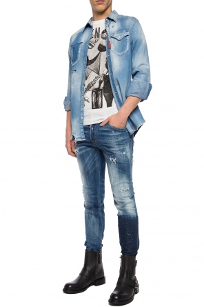 Jeansowa koszula z przetarciami, zdjęcie 2 Jeansowa koszula z przetarciami od Dsquared2